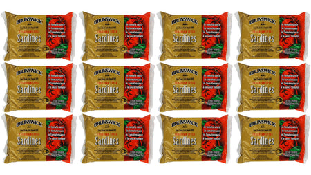 Brunswick Canadian Style Sardines in Tomato Sauce 106g/3.7 oz., (12pk) {Imported from Canada}