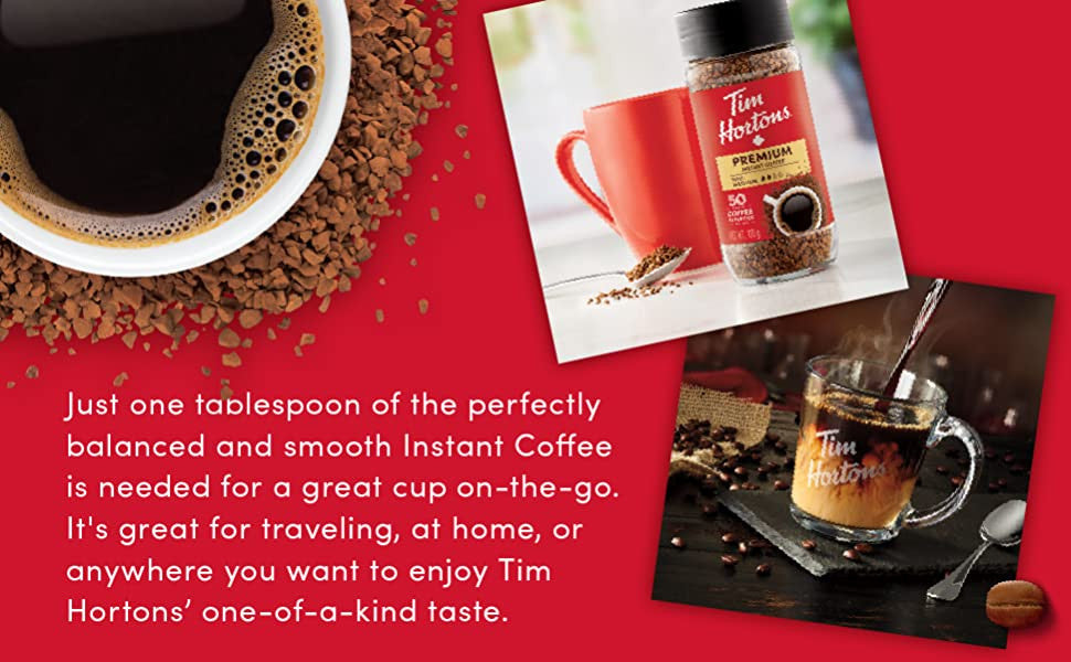 Tim Hortons Premium Instant Coffee, Medium Roast 300g/10.5 oz., {Imported from Canada}