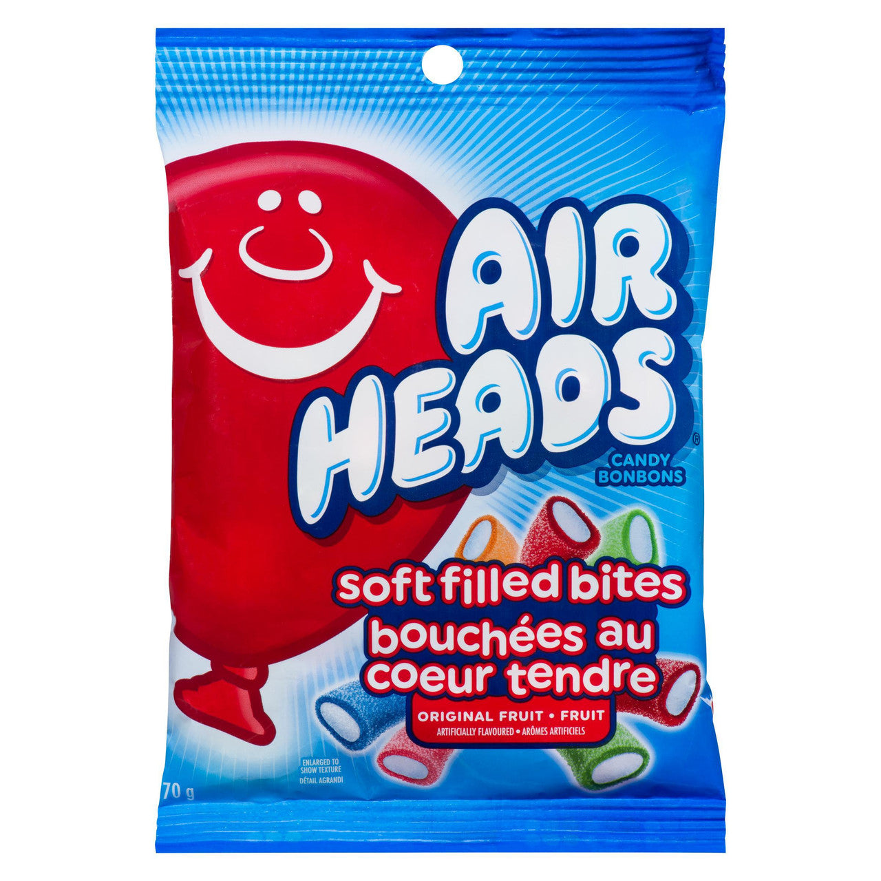 Airheads Candy Soft Filled Bites, Assorted Flavors, 170g/5.9 oz. Bag {Imported from Canada}