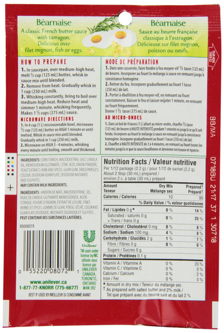 Knorr Classic Sauce Mix, Bearnaise, 26g/.9oz {Imported from Canada}