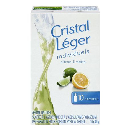 CRYSTAL LIGHT Singles Flavored Water Mixes, Lemon Lime, 36g, 10ct, {Imported from Canada}