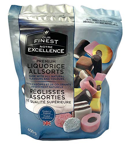 Our Finest Premium Liquorice Allsorts, 400g/14.1 oz., (1 Bag) {Imported from Canada}