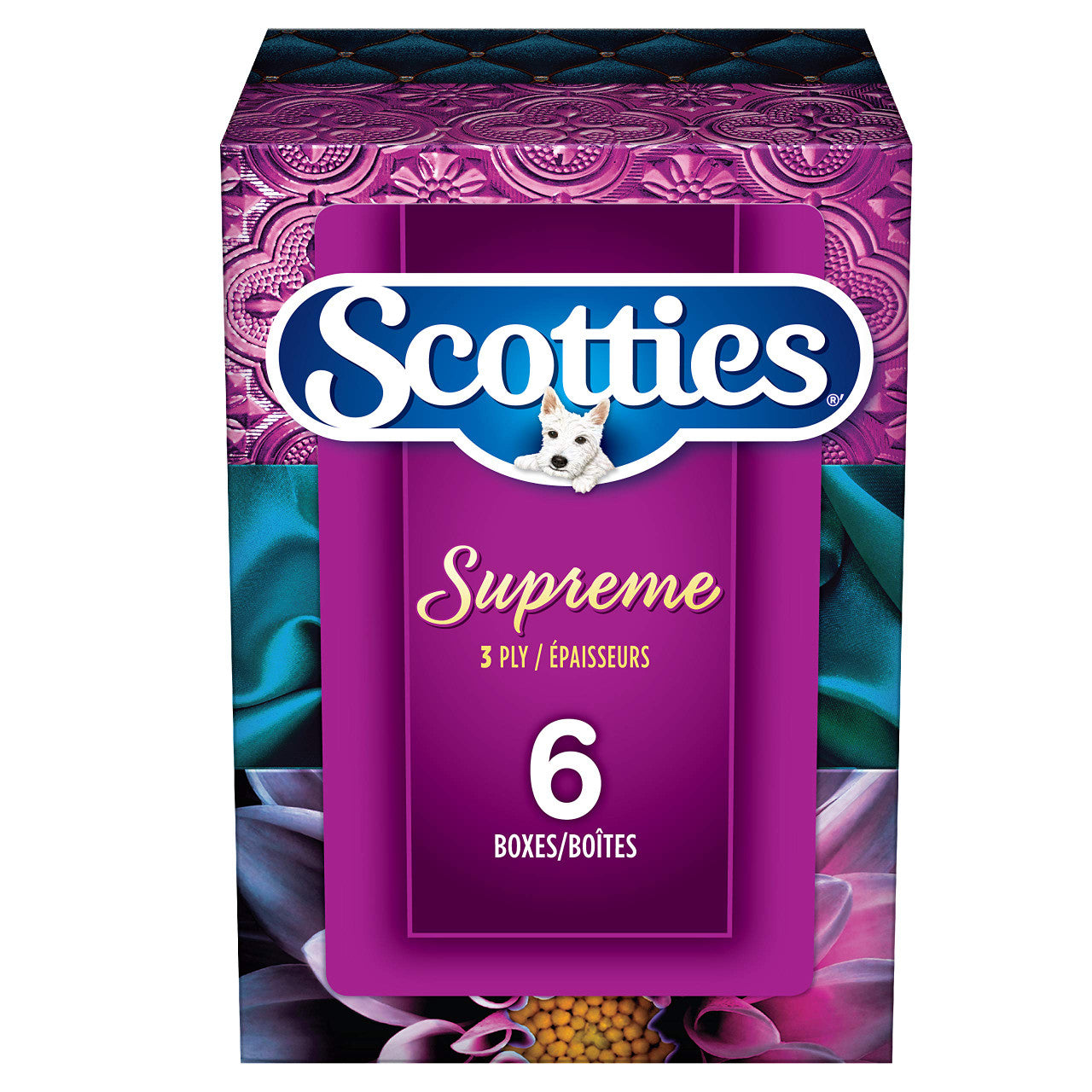 Scotties Supreme Facial Tissue, 3-ply, 88 sheets per box -6pk {Canadian}