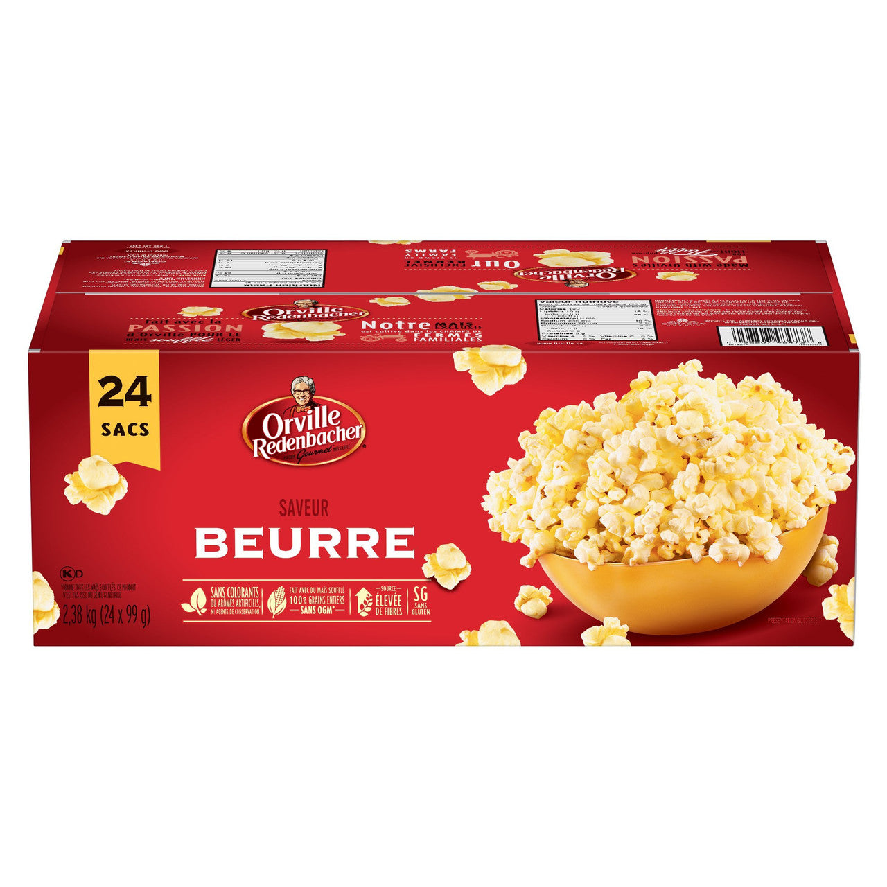 Orville Redenbacher Popcorn, Microwave Buttery (24pk. with 24 bags total) {Imported from Canada}