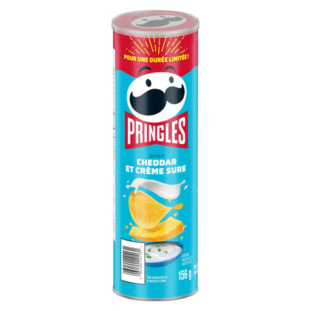 Pringles Cheddar & Sour Cream Flavor Potato Chips, 156g/5.5 oz. {Imported from Canada}