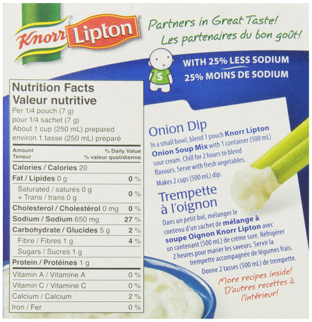 Knorr Recipe Onion Soup Mix 2 Pouches-56g, 24 count {Imported from Canada}