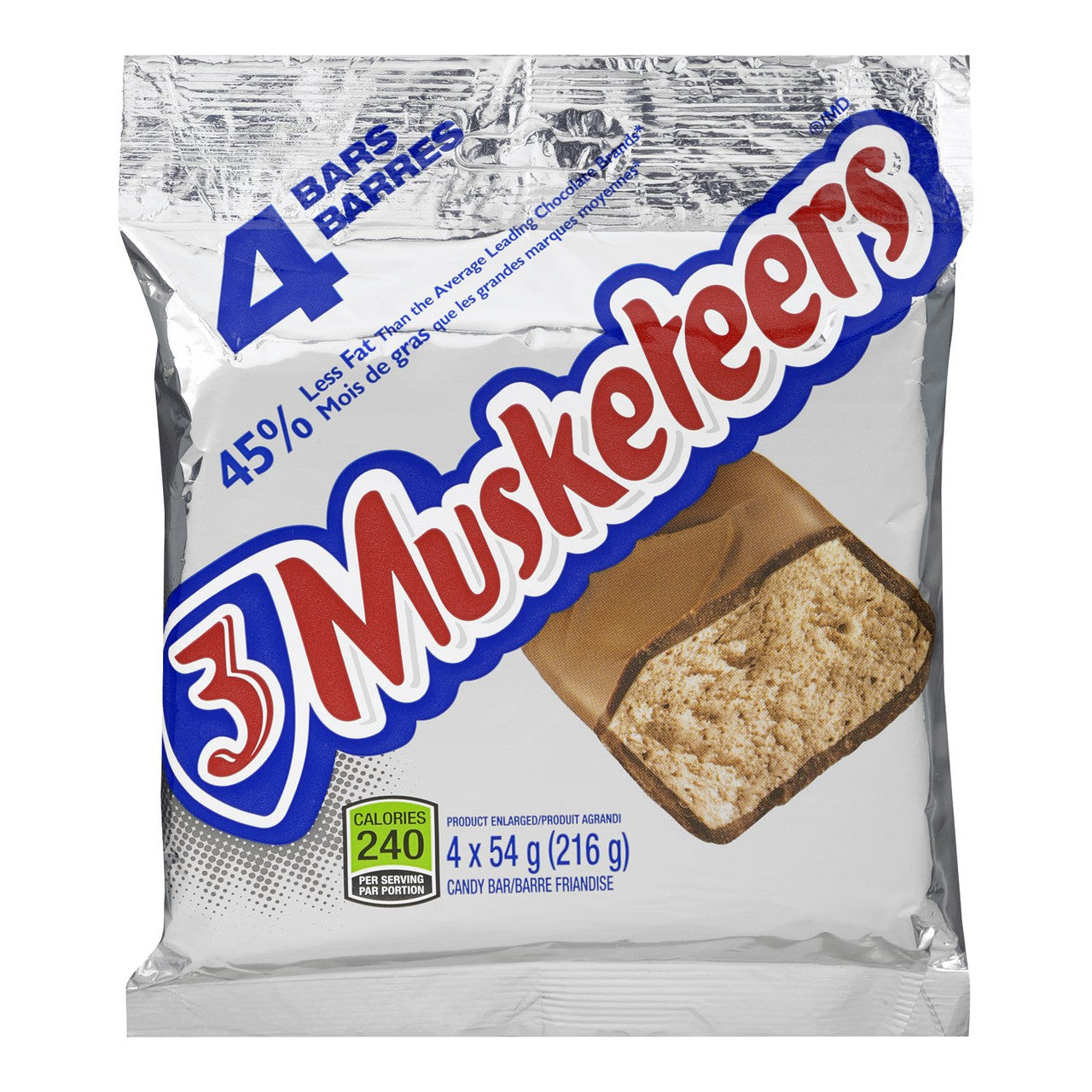 Mars 3 Musketeers Chocolate (4pk) 216g/7.61oz {Imported from Canada}