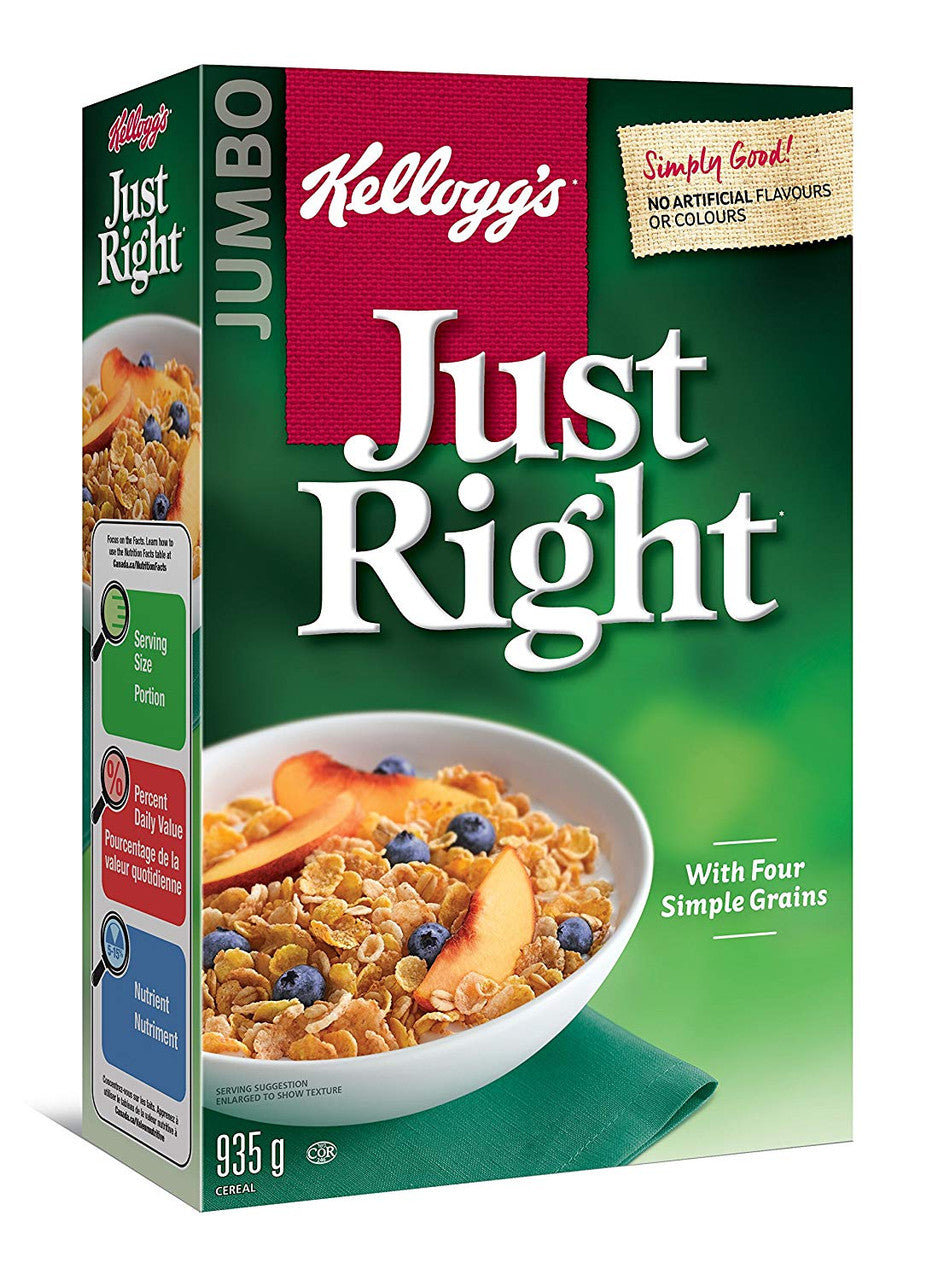 Kellogg's Just Right Cereal, 935g/33oz, Box, (Imported from Canada)