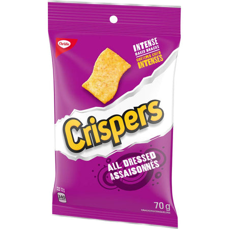 Christie Crispers All Dressed Crackers 70g/2.5 oz., 12pk {Imported from Canada}