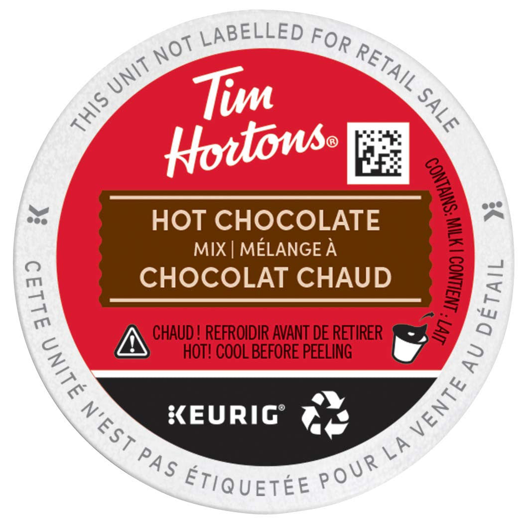 Tim Hortons Hot Chocolate, Single Serve Keurig Certified K-Cup Pods for Keurig Brewers, 10 Count