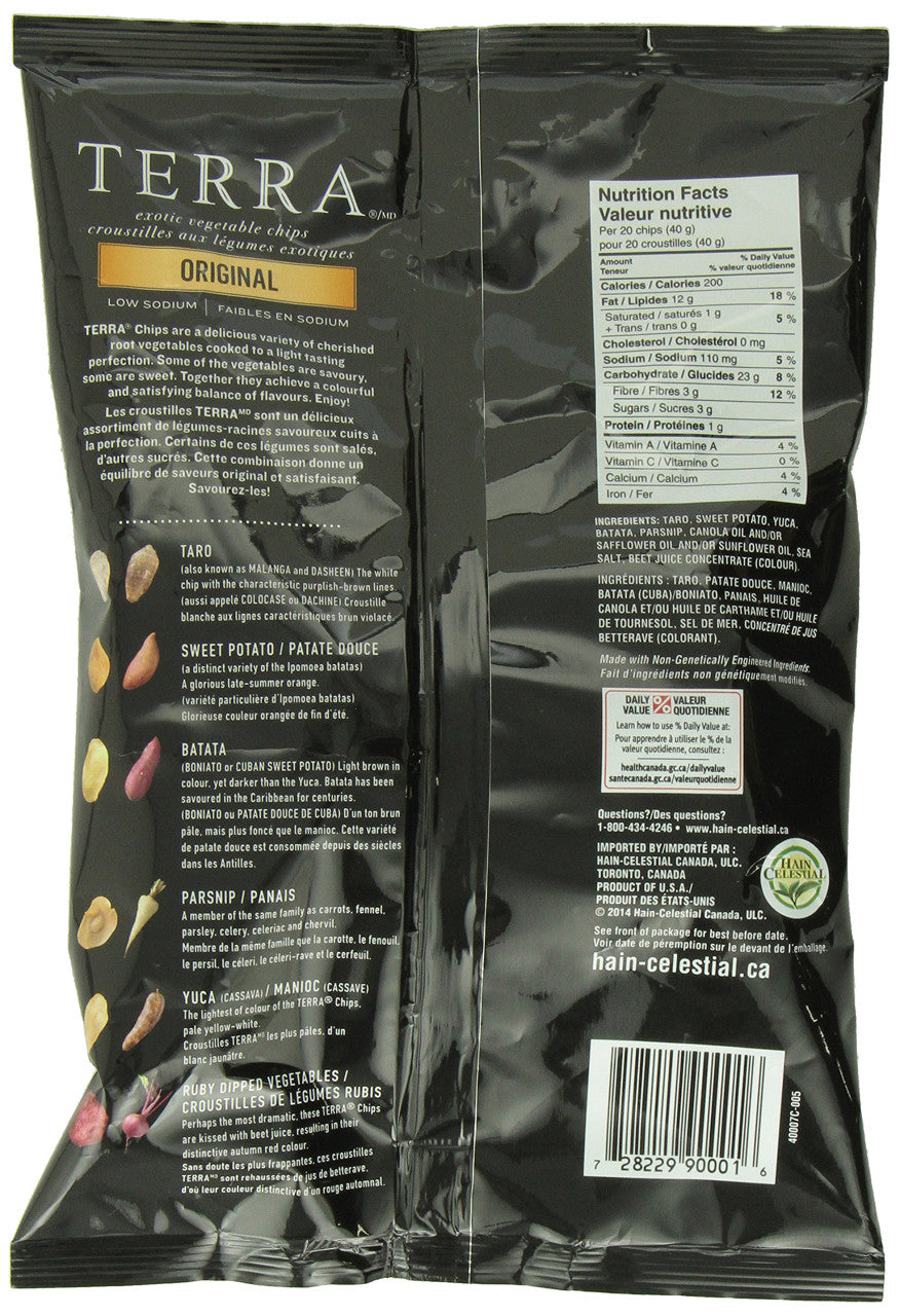 Terra Exotic Original Vegetable Chips, 170g/6 oz. (Imported from Canada)