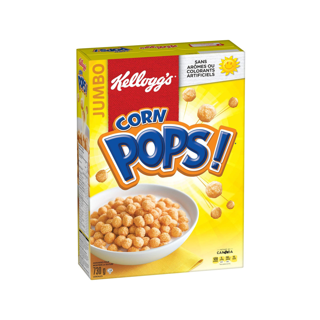 Kellogg's Corn Pops Cereal Jumbo Size 730g/25.8 oz., {Imported from Canada}