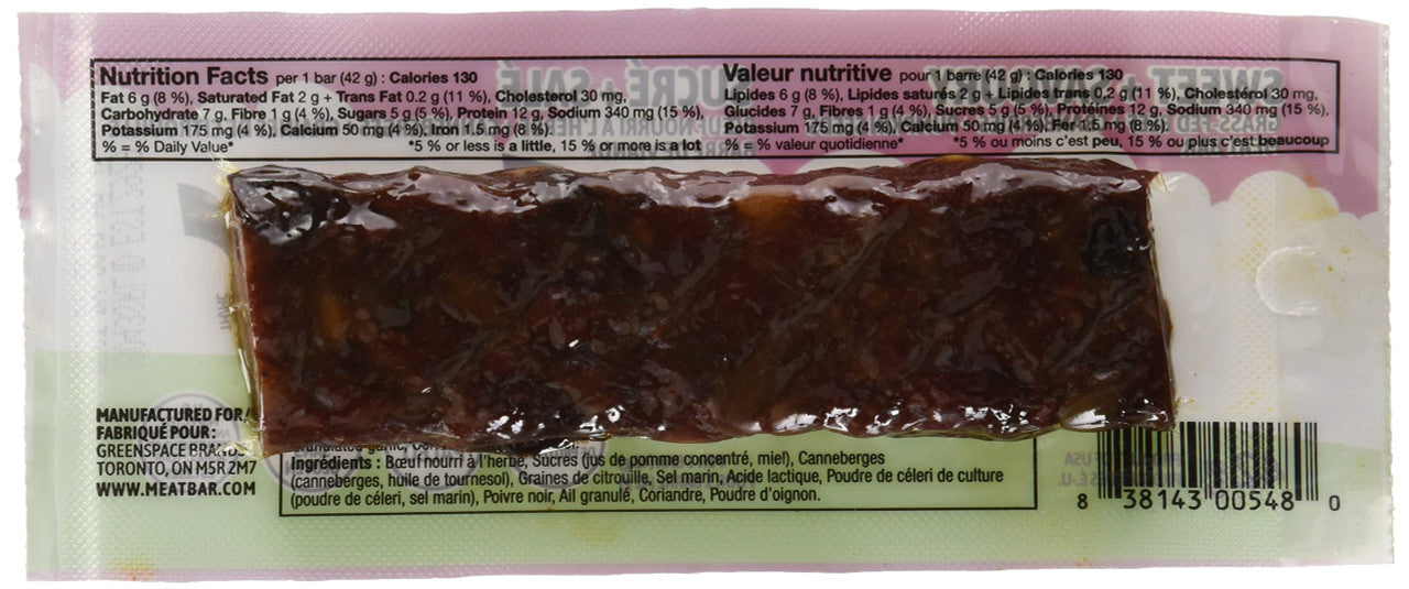 MEATBAR Sweet And Savoury Bar, 42g/1.5 oz., {Imported from Canada}