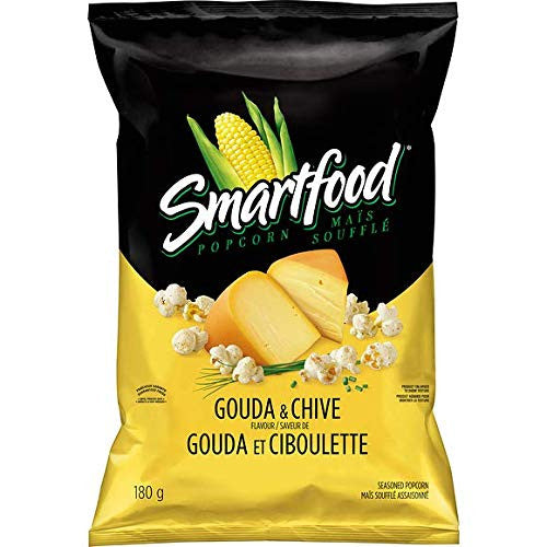 Frito Lay Smartfood Popcorn, Gouda & Chive, (180g/6.3oz.,) bag {Imported from Canada}