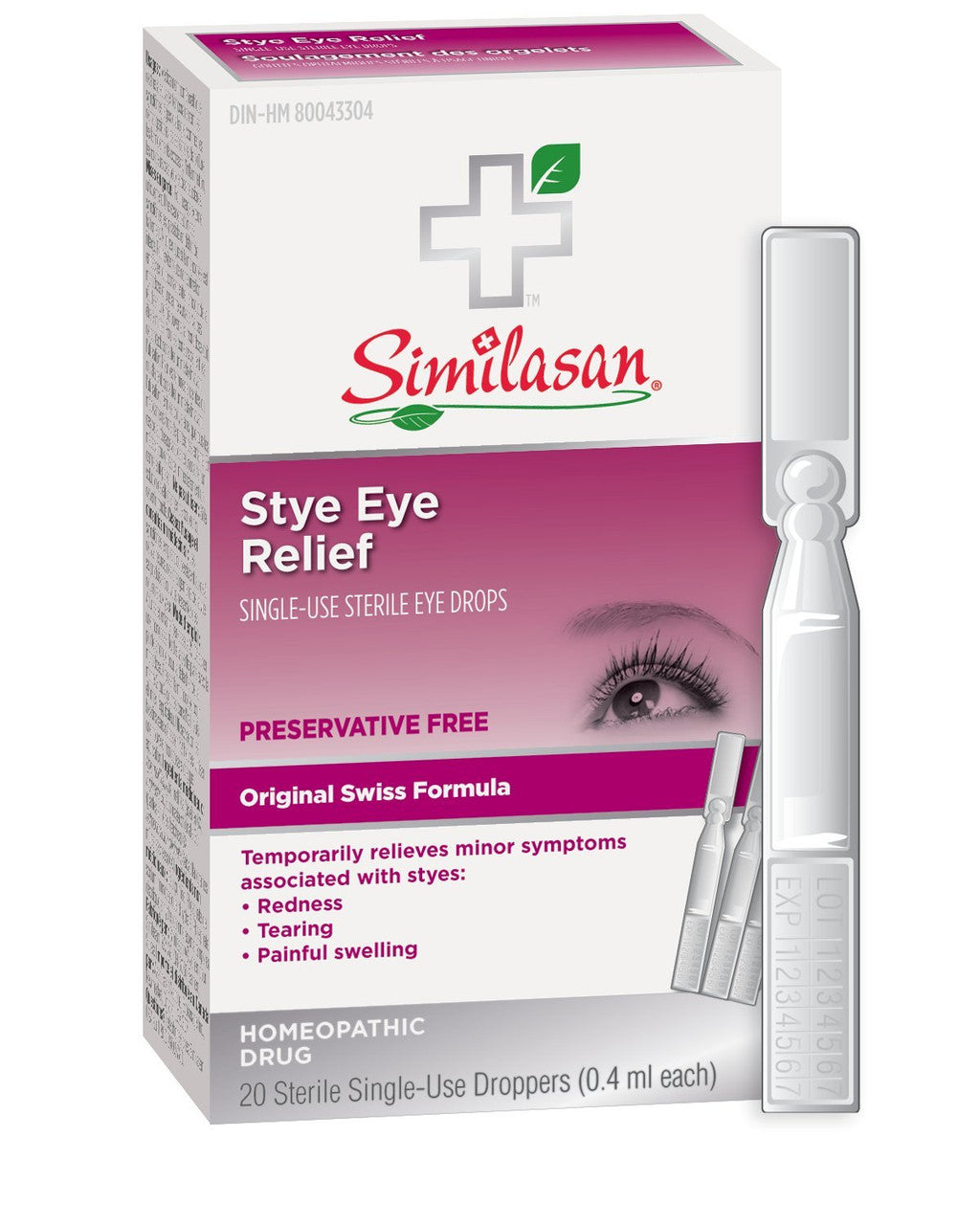 Similasan Stye Eye Relief Monodose, 20 Count {Imported from Canada}
