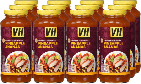 VH Pineapple Cooking Sauce (12 Count), 341ml/11.5oz., Jars, {Imported from Canada}