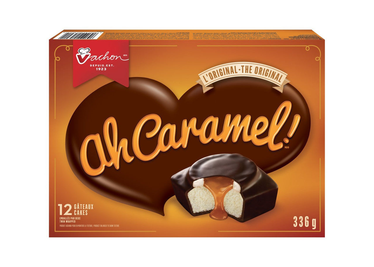 Vachon Ah Caramel! Cake, 1 Count, 336g/11.9 oz.,  {Imported from Canada}