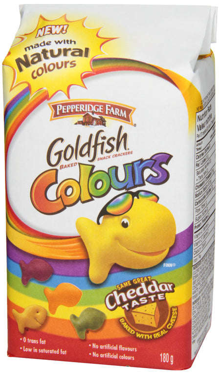 Pepperidge Farm Goldfish Crackers Colours, 180g/6.3 oz, (12pk) (Imported from Canada)