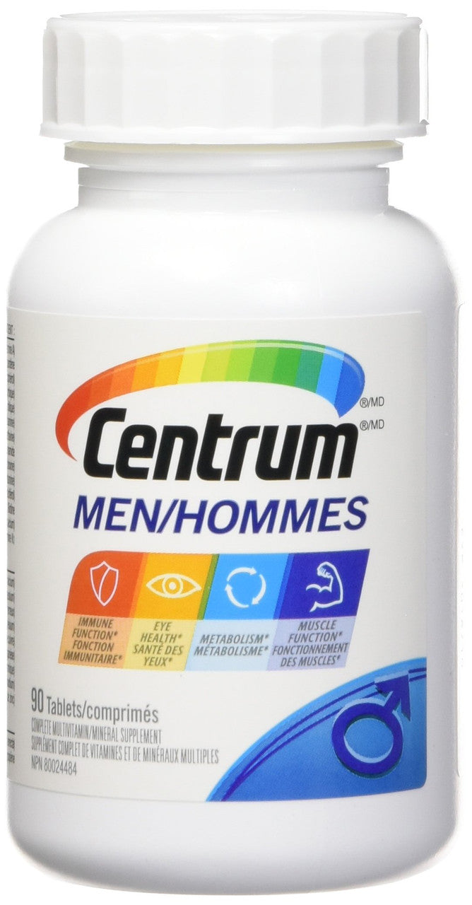Centrum Multivitamins  for Men, 90 tabs {Imported from Canada}