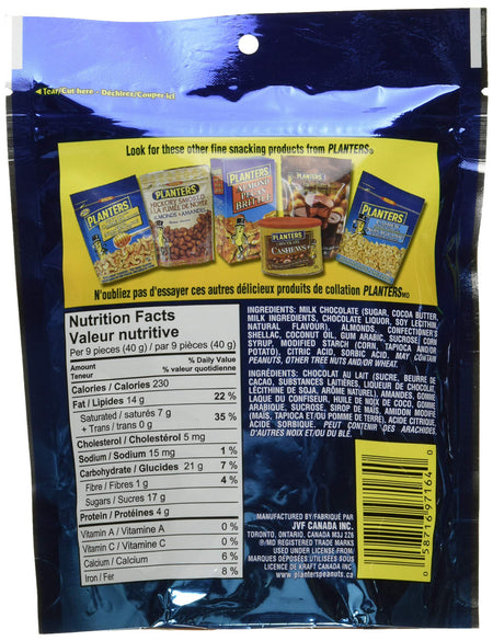 Planters Chocolate Covered Almonds, 200g/7.1oz., 12pk, {Imported from Canada}