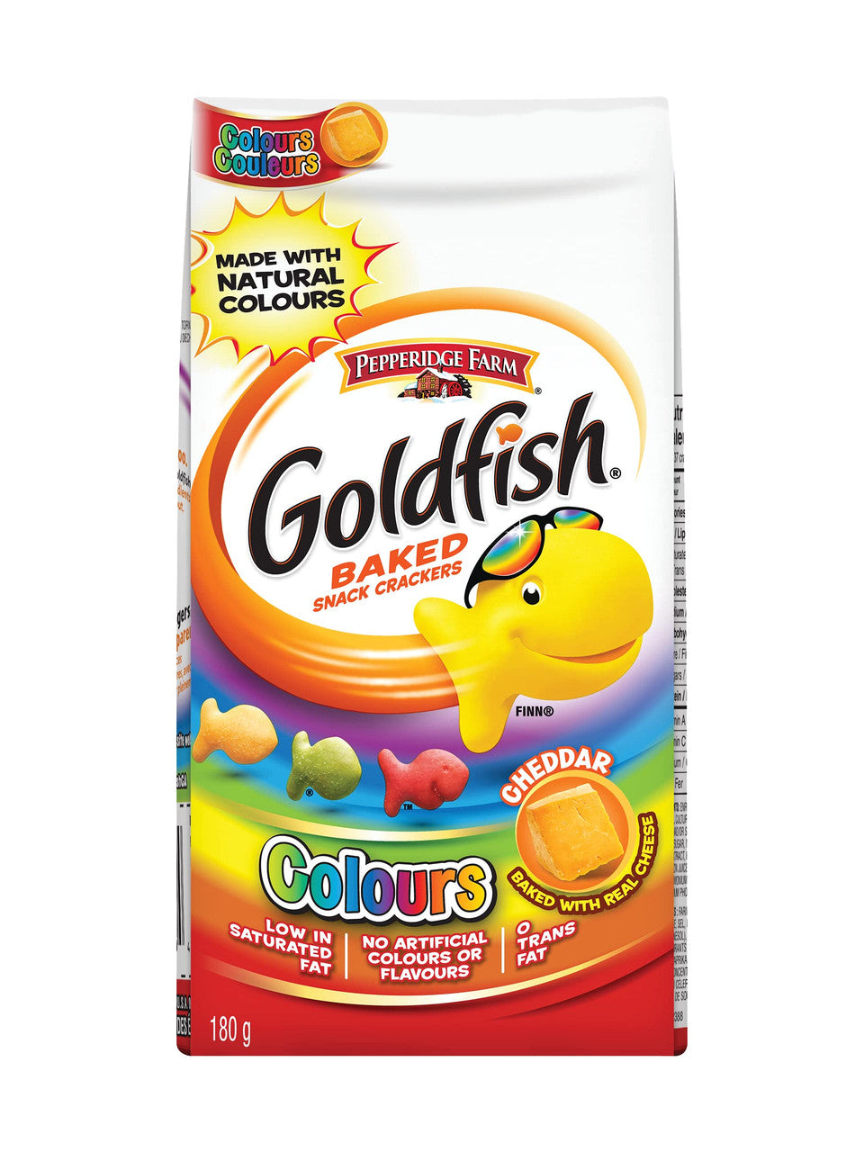 Pepperidge Farm Goldfish Crackers Colours 180g/6.3 oz, (Imported from Canada)