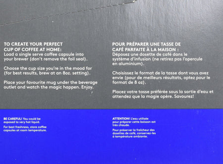 Second Cup Paradiso Dark Roast Coffee, 24-Count {Imported from Canada}