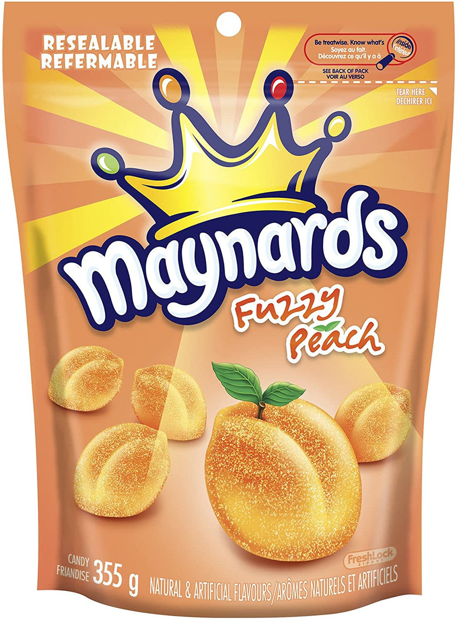 Maynards Fuzzy Peach Candy, 355g/12.5 oz. (3 pk), {Imported from Canada}