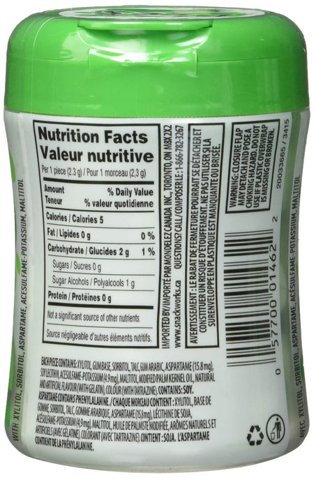 Trident Vibes Spearmint Rush 40-Piece Bottle, 6 Count, {Imported from Canada}