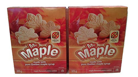 MR Maple Creme Cookies, Made with Quebec Pure Maple Syrup - 2 Pack (325g/box) {Imported from Canada}