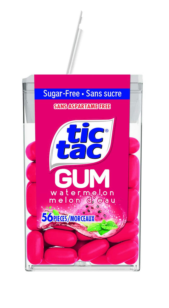 Tic Tac Gum Watermelon 27g, 12ct Tray, 324g/11.4oz. (Imported from Canada)