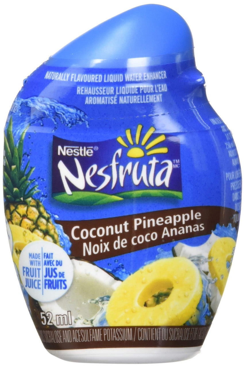 Nesfruta Coconut Pineapple Liquid Water Enhancer, 12x52ml (Imported from Canada)