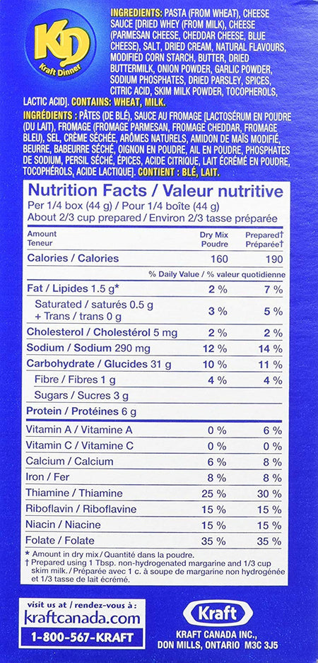 Kraft Dinner Alfredo Macaroni & Cheese, 175g, 6.17oz {Imported from Canada}