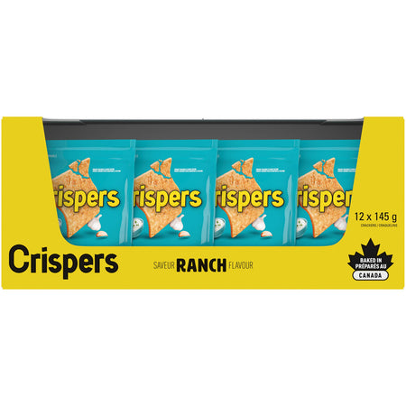 Christie Crispers, Ranch Crackers, 145g/5.1 Ounce, (12 Pack), {Imported from Canada}