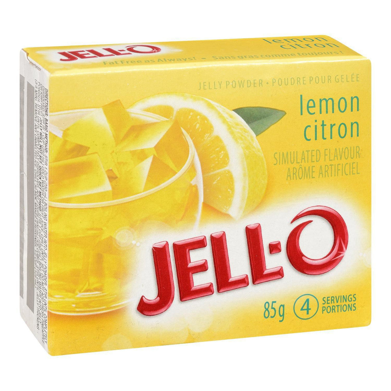 Jell-O Lemon Jelly Powder, Gelatin Mix 85g/3 oz., {Imported from Canada}