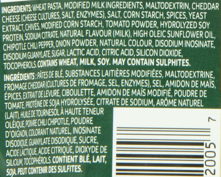 Knorr Side Kicks Cheddar Chiptole Pasta, 124g/4.4 oz., per pack, (Pack of 8) {Imported from Canada}