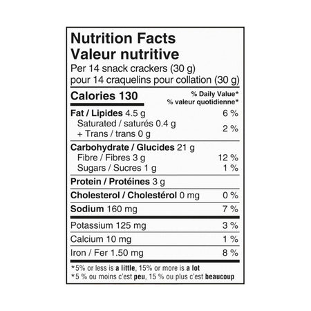 Triscuit Thin Crisps Zesty Jalapeno nutrition facts