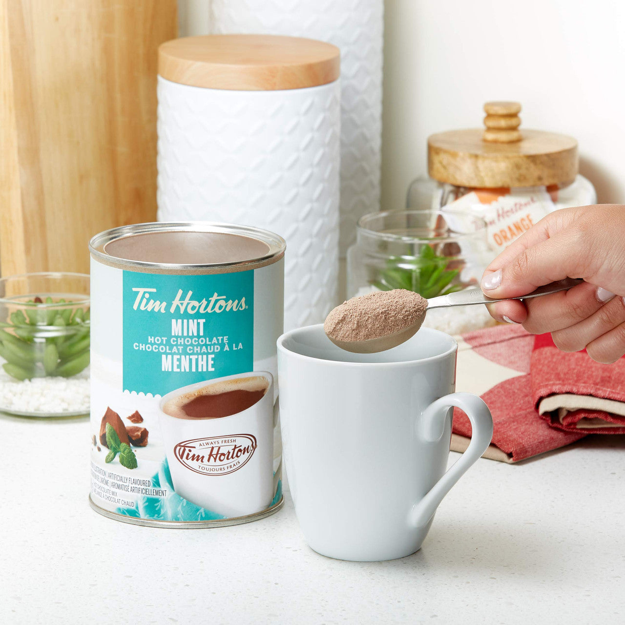 Tim Hortons Mint Hot Chocolate Can, 500g/17.6oz., (Imported from Canada)