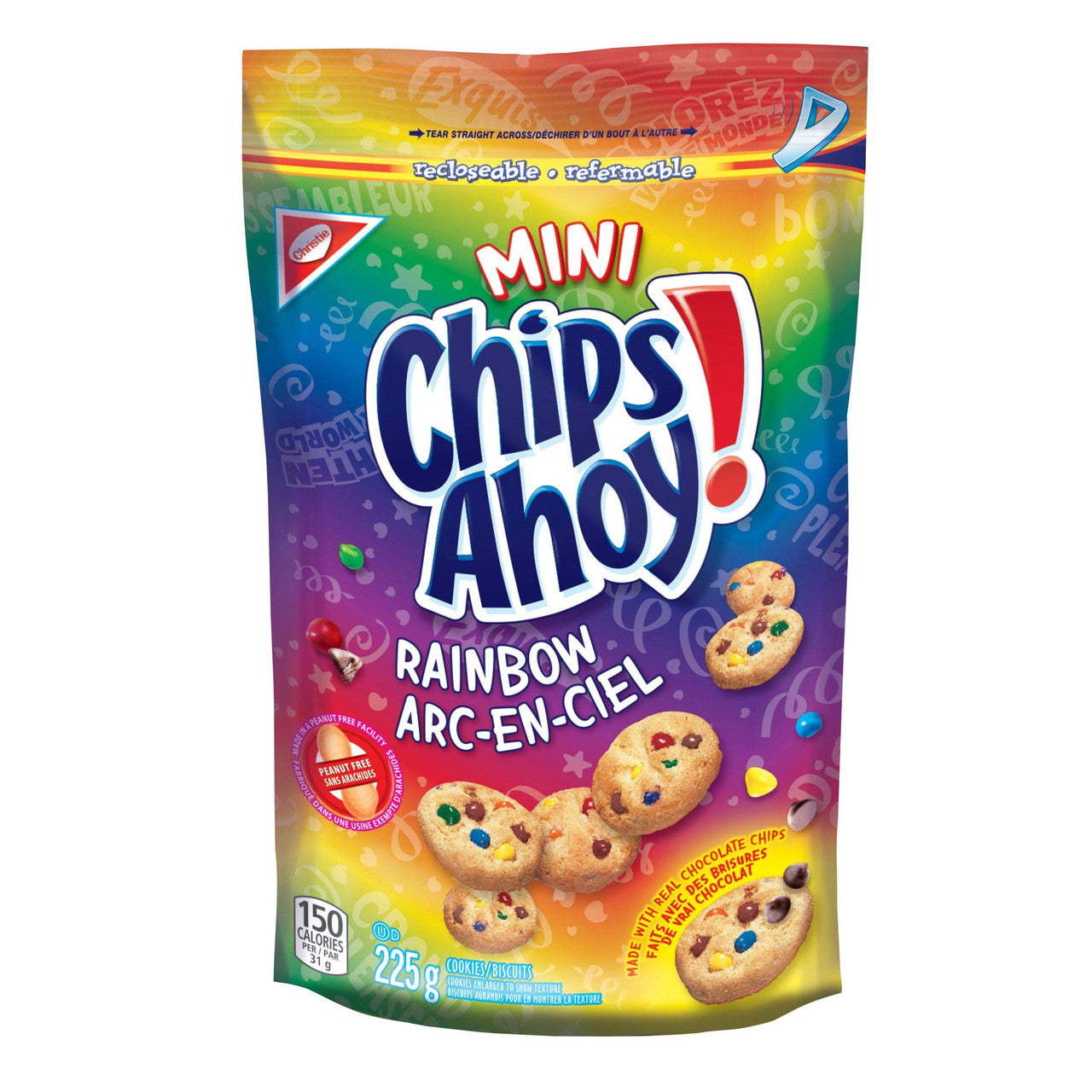 Chips Ahoy! Mini Rainbow Chocolate Chip Cookies, 225g/7.9oz, (Imported from Canada)