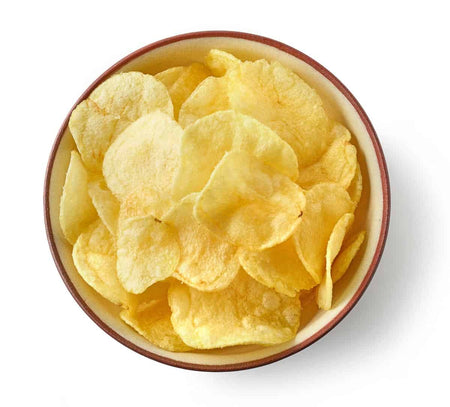 Family's Best Smokey Bacon Potato Chips in a bowl.