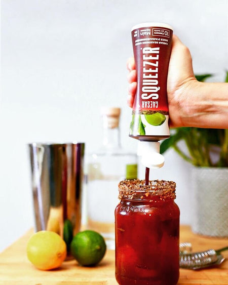 Caesar Squeezer Caesar Seasoning Sauce, Main Squeeze, 250mL/8.75 fl. oz., Bottle {Imported from Canada}