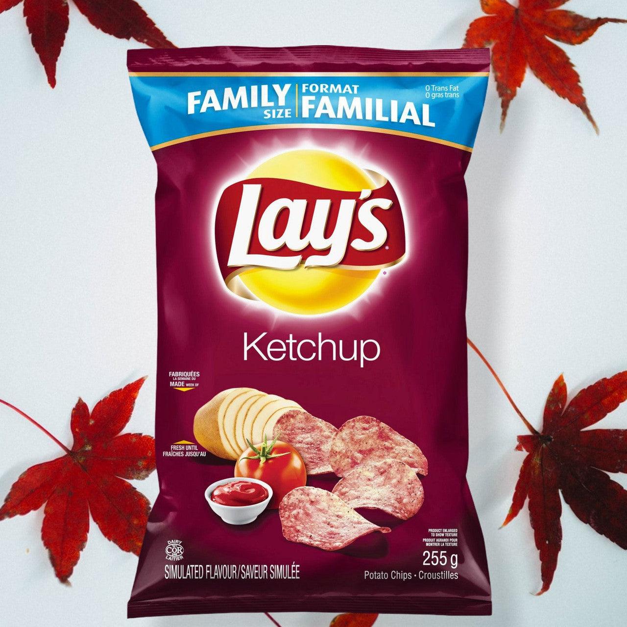Lays Ketchup Chips 255g/9 oz., {Imported from Canada}