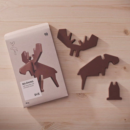 IKEA BELÖNING Self-Assembly Milk Chocolate Moose, 90g/3.15 oz. {Imported from Canada}