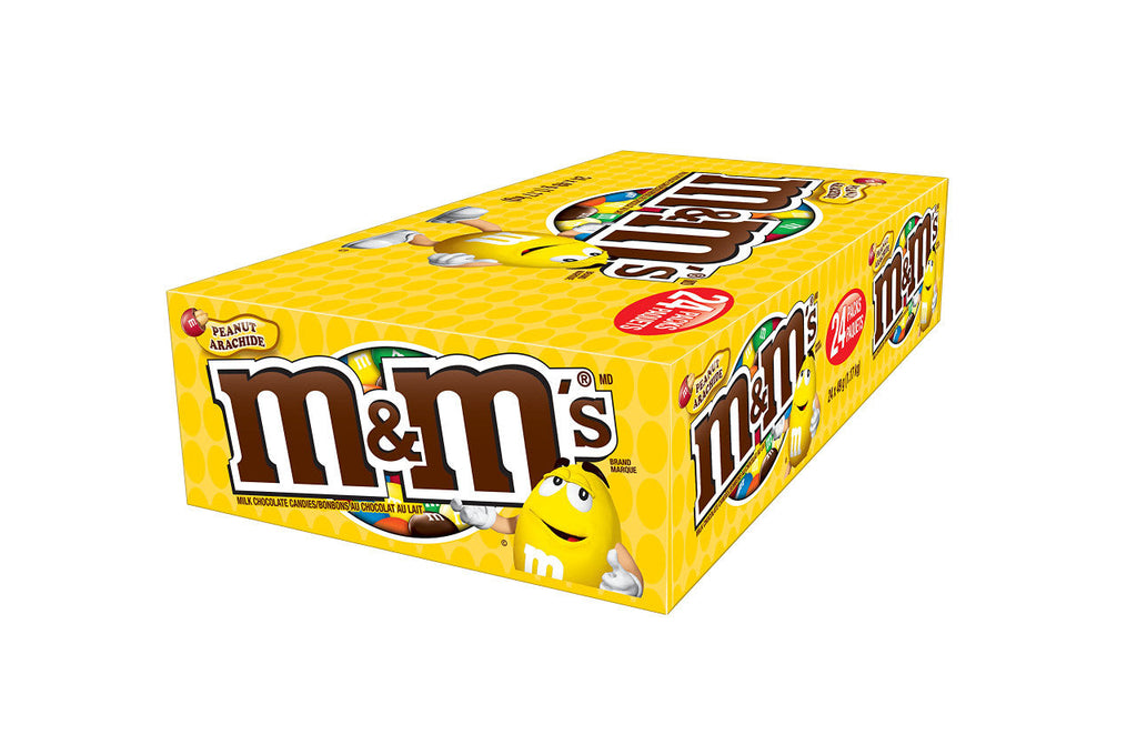 Brighten Your Day with M&M's Peanut Candies | 24-Count Box at Caffeine Cam