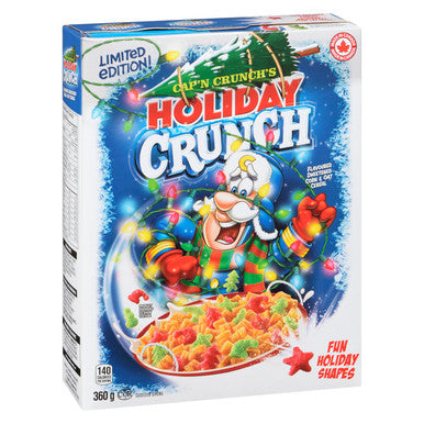 Cap'n Crunch's Holiday Crunch Cereal, 360g/12.6 oz., {Imported from Canada}