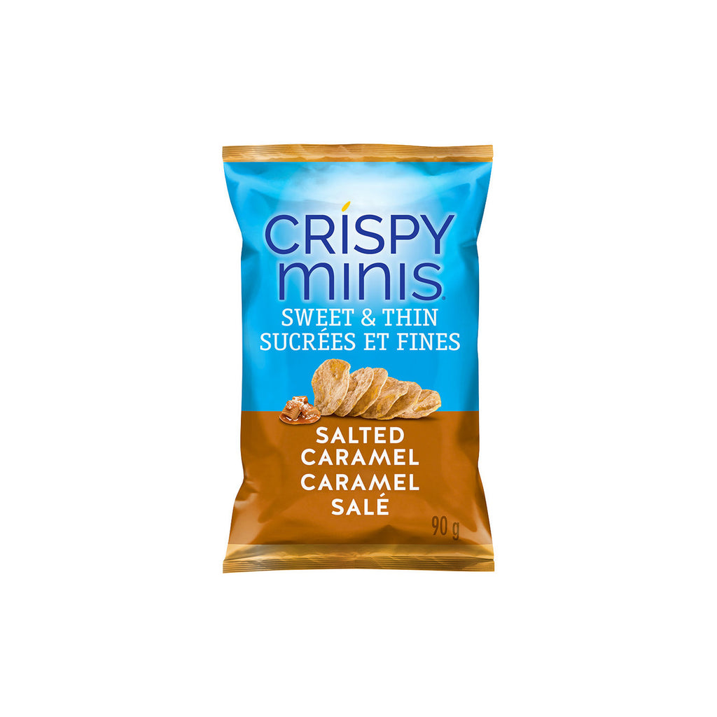 Quaker Crispy Minis Sweet & Thin Salted Caramel Brown Rice Chips, 90g/3.15 oz. Bag {Imported from Canada}