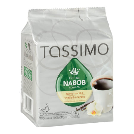 Tassimo Nabob Coffee French Vanilla, 14 T-Discs (2 Pack) {Imported from Canada}