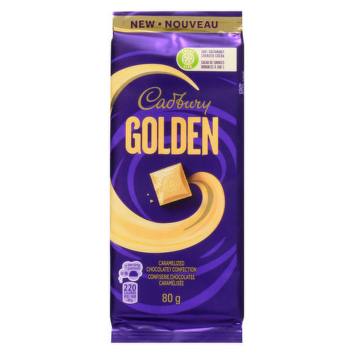 Cadbury Golden Caramelized Chocolatey Confection, 80g/3 oz. Bar