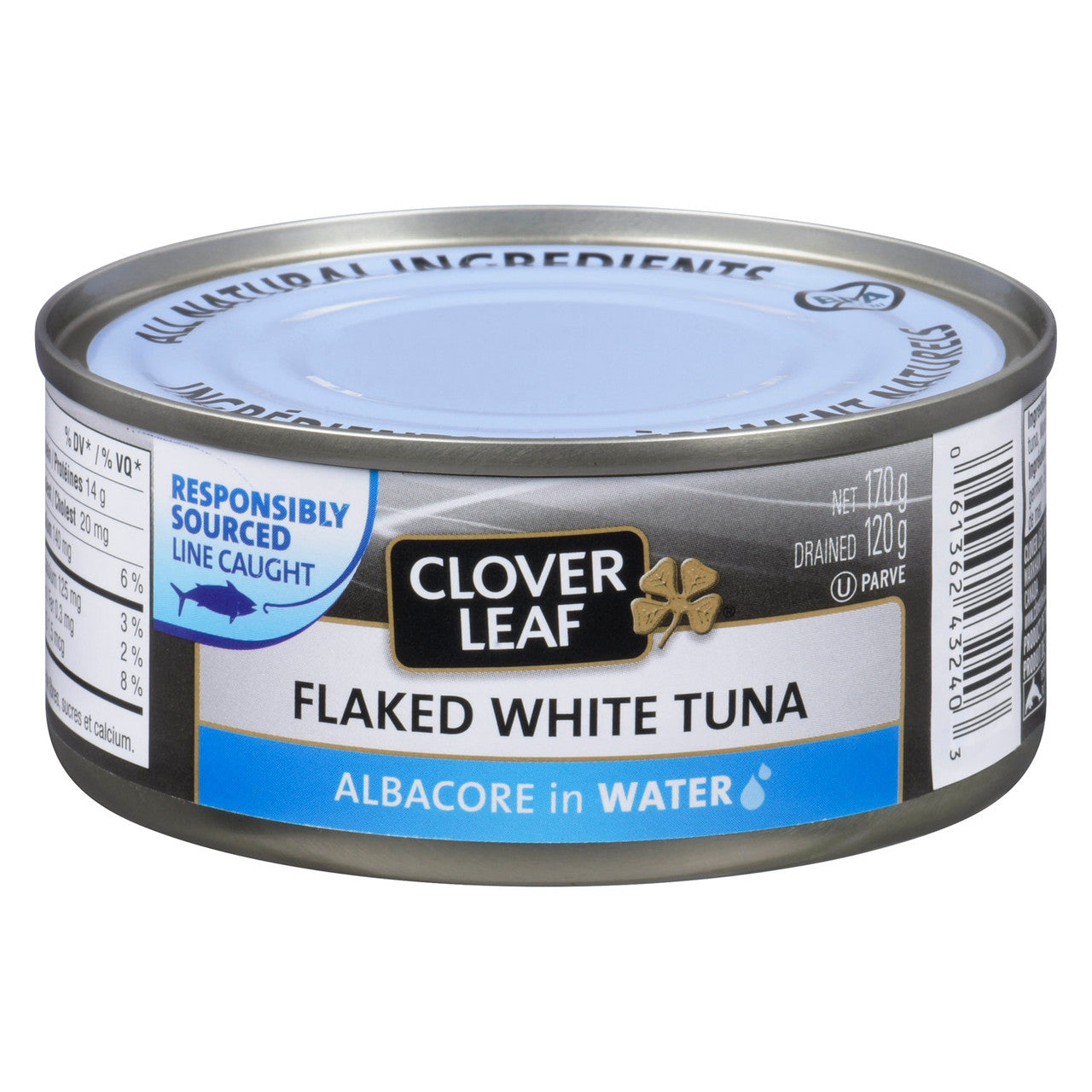 Clover Leaf Flaked White Tuna in Water - 120g/4.2 oz., Can {Imported from Canada}