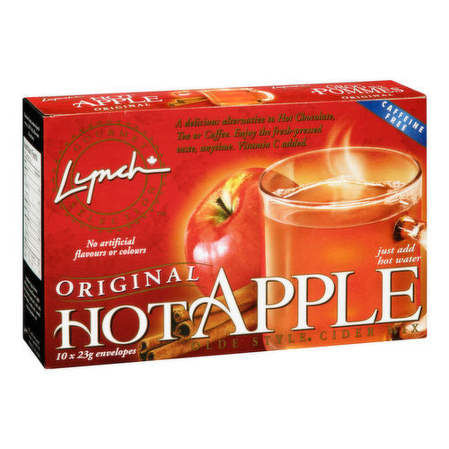 Lynch Original Hot Apple Cider Drink Mix, 23g/0.8 oz., 10 packets {Imported from Canada}