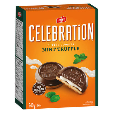 Leclerc Celebration Mint Truffle Cookies, 240g/8.5 oz.,{Imported from Canada}